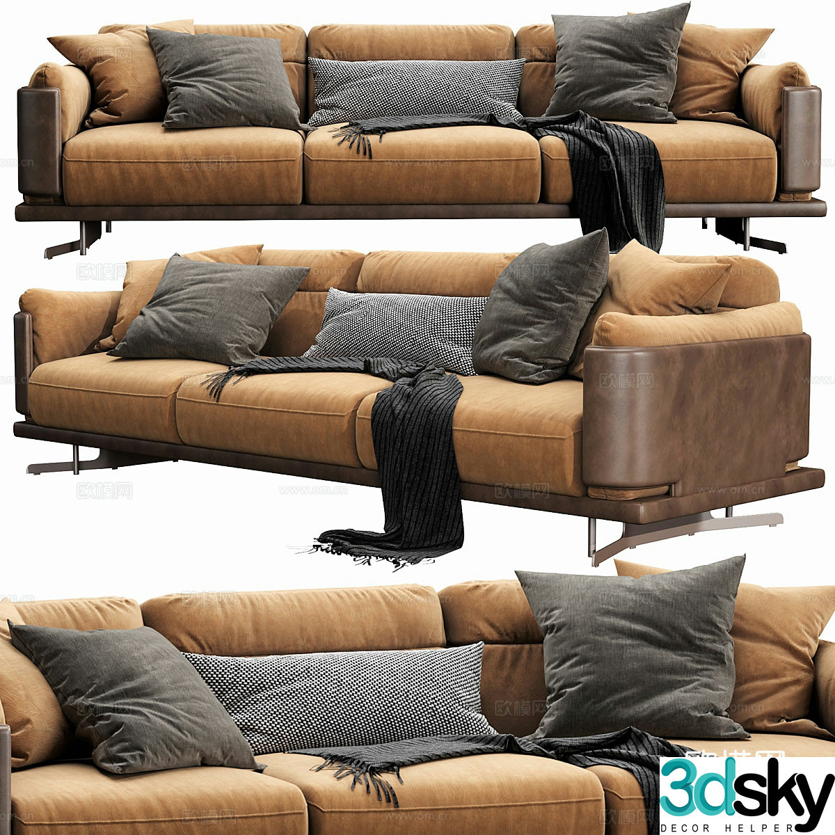 Modern Italian DItre Italia casual sofa 3d model