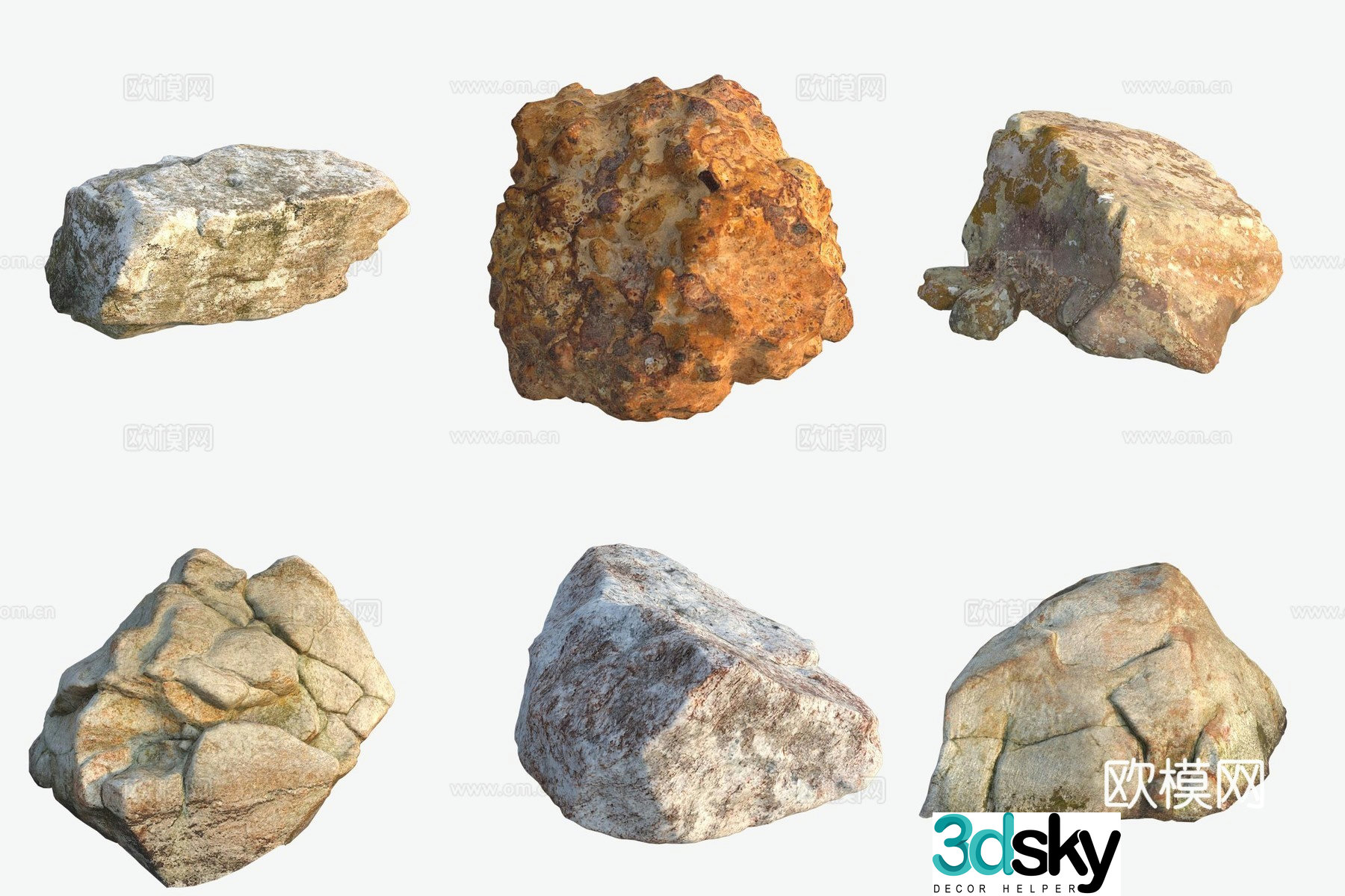 Big rocks by the sea 3d model