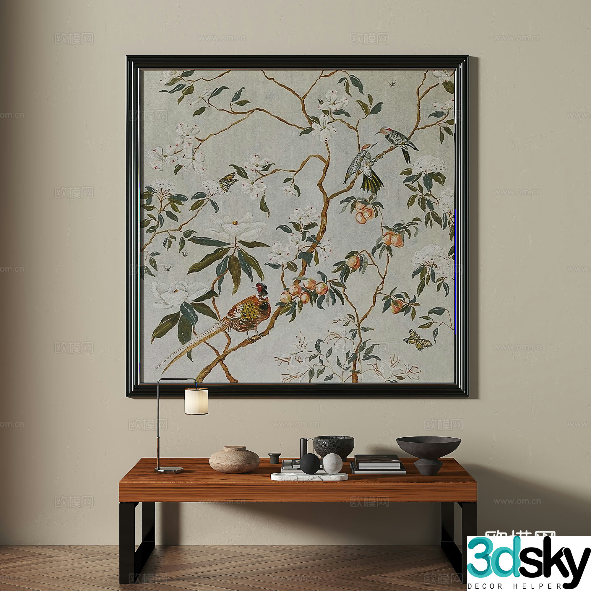 Modern medieval retro decorative painting 3d model