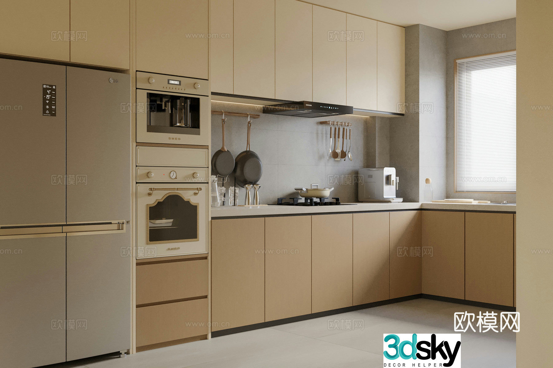 Modern kitchen 3d model