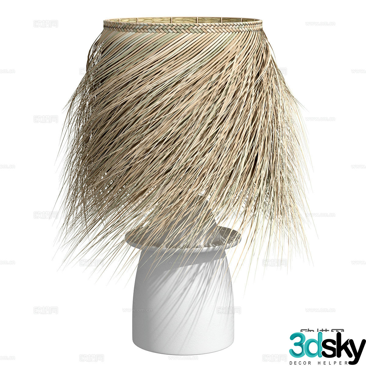 Wasabi Fengteng lamp B&B table lamp Modeling lamp Bedside table lamp Rattan table lamp Art table lamp 3D model