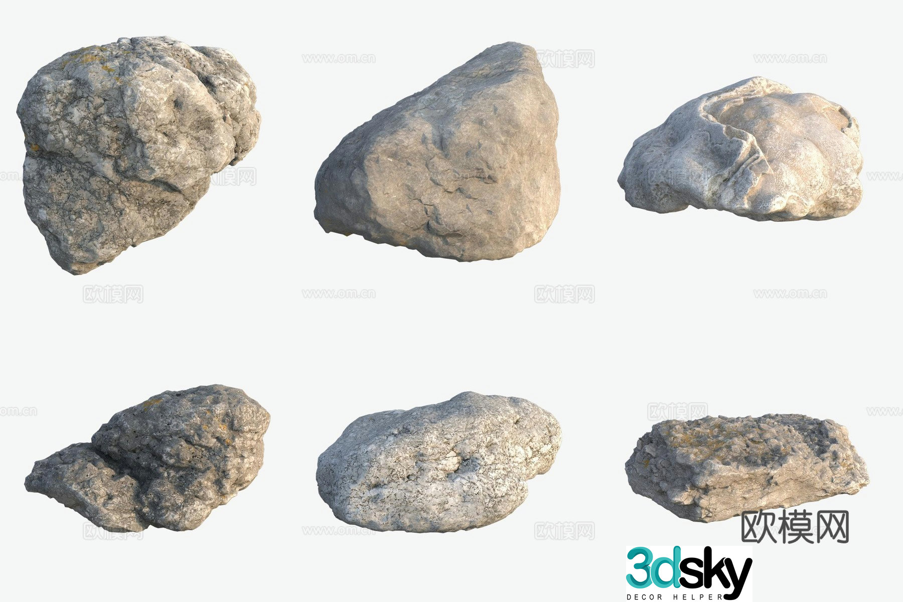 Big rocks by the sea 3d model