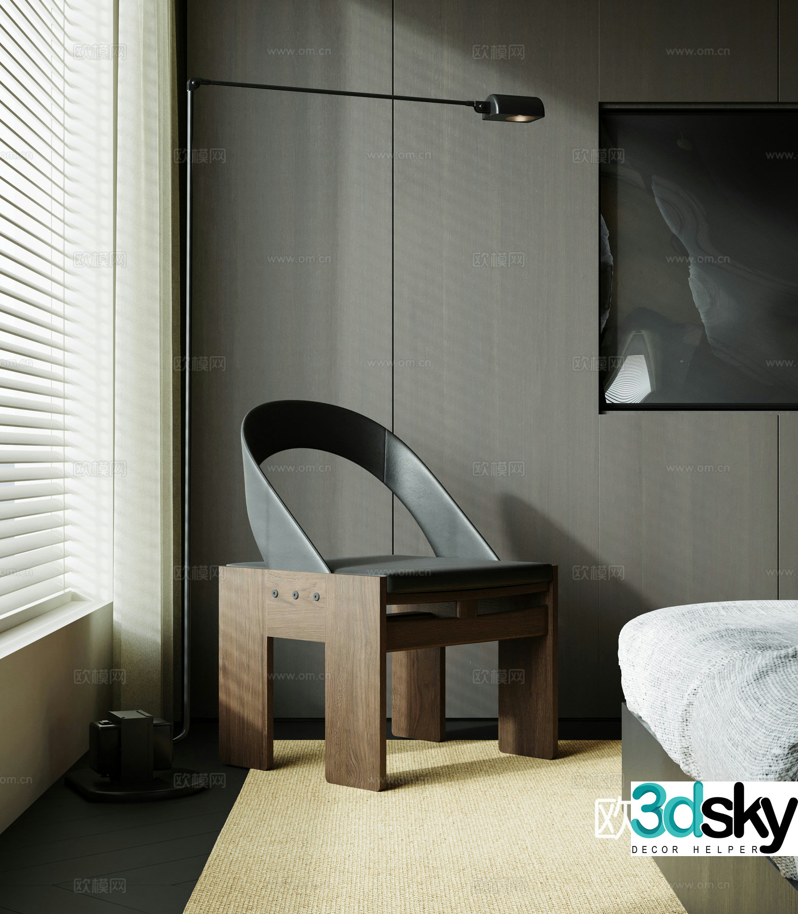 Modern leisure chair 3d model