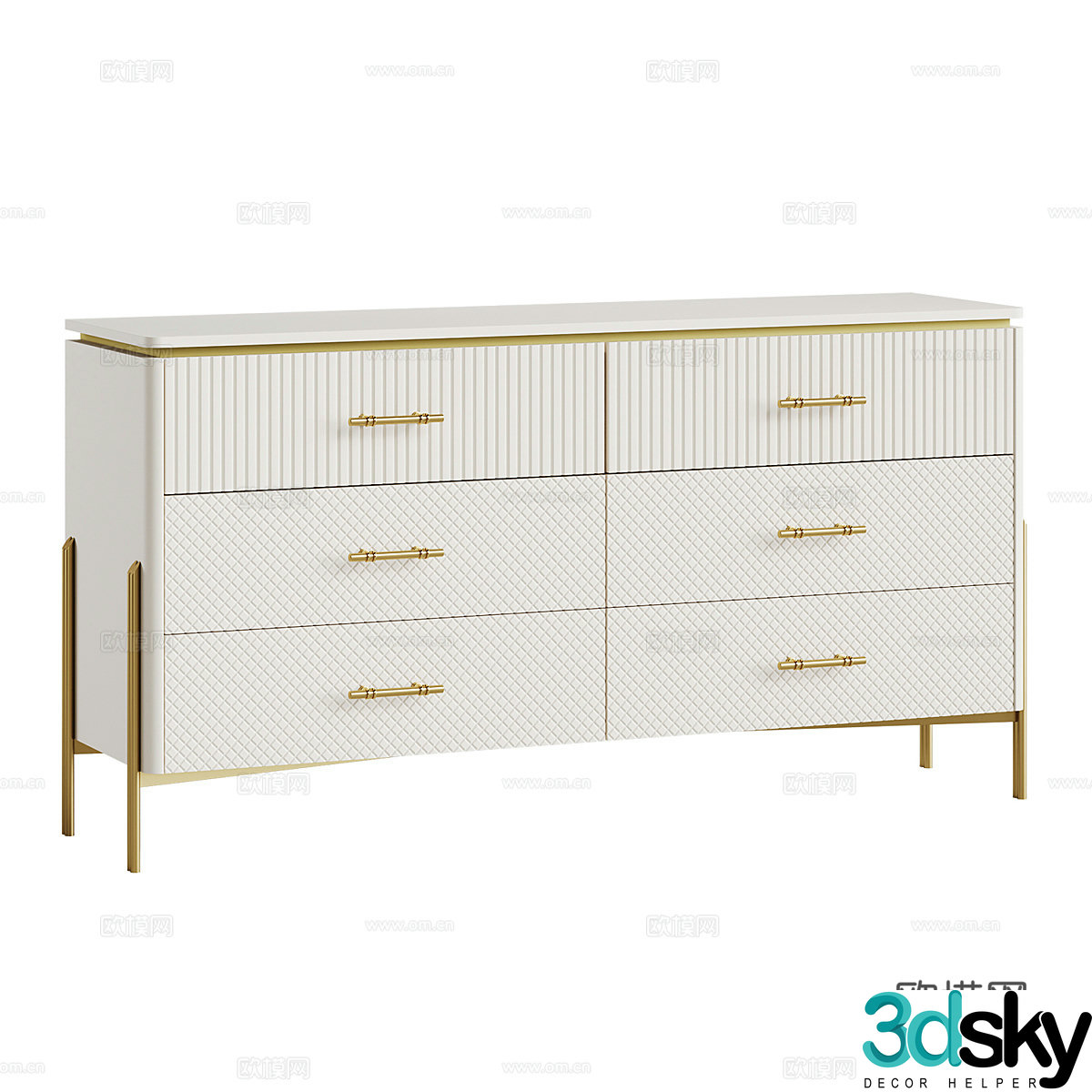 Creamy wind side cabinet Storage cabinet Decorative cabinet Storage cabinet Entrance cabinet Milk white chest of cabinet 3D model
