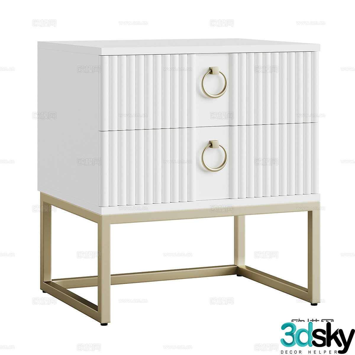 Modern simple bedside table bedside table cabinet low cabinet simple cabinet light luxury short cabinet 3D model