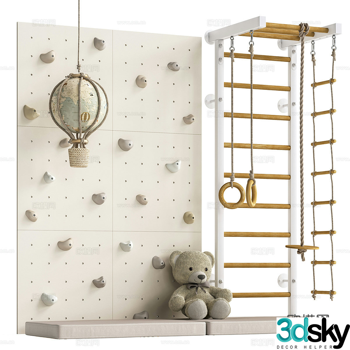 Modern children’s play area Children’s equipment 3D model