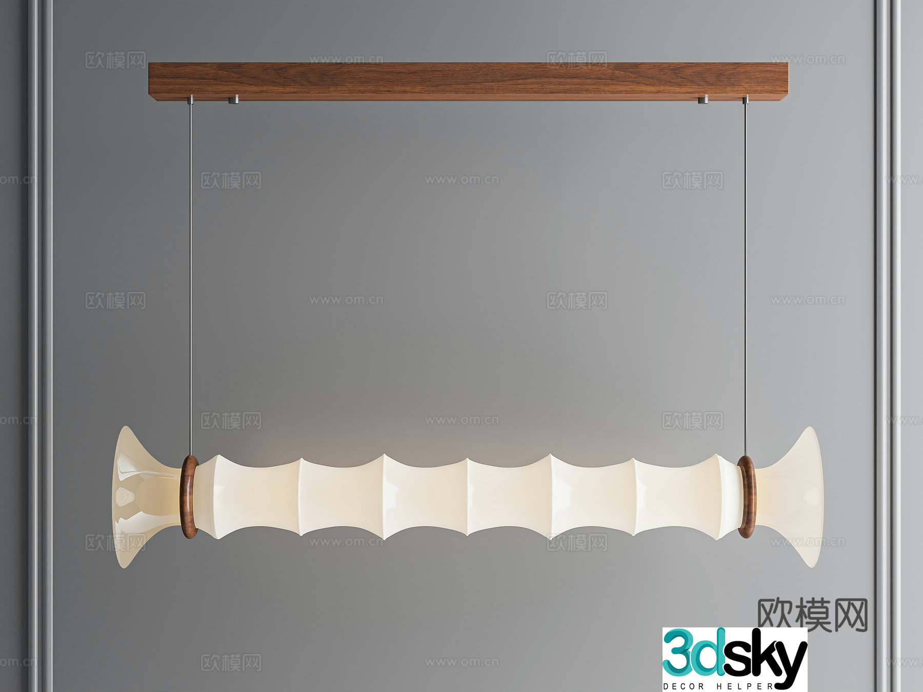 Modern Wasabi Chandelier Long Chandelier Medium Retro Chandelier Restaurant Study Chandelier Decorative Chandelier 3D Model