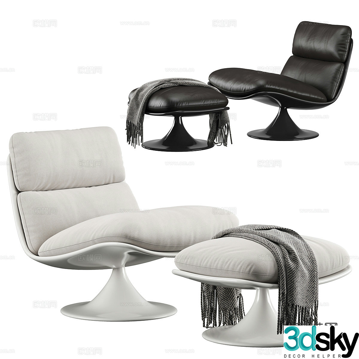 Modern Italian Pattie Armchair 3d Model