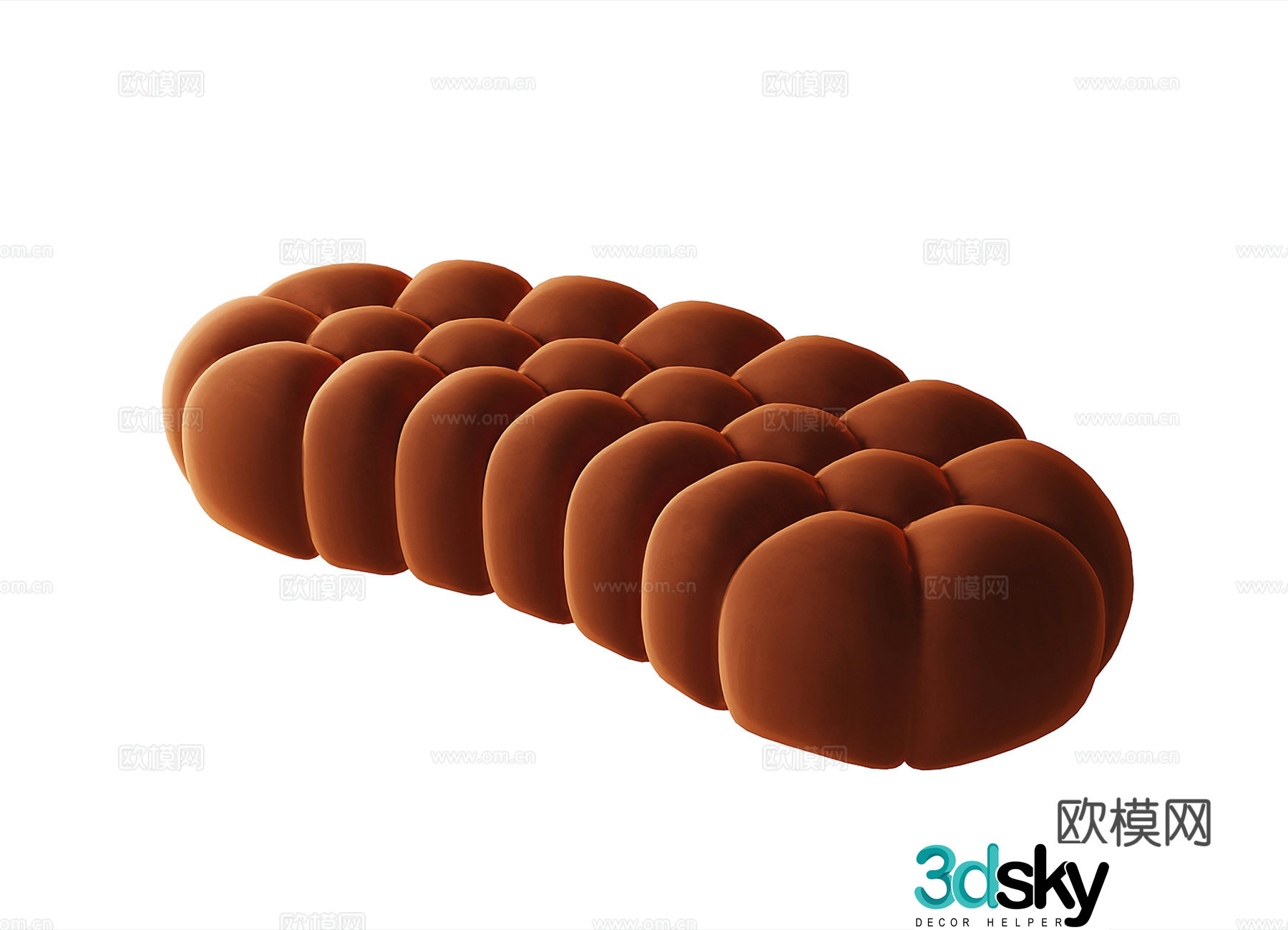 Modern shaped sofa casual sofa 3d model