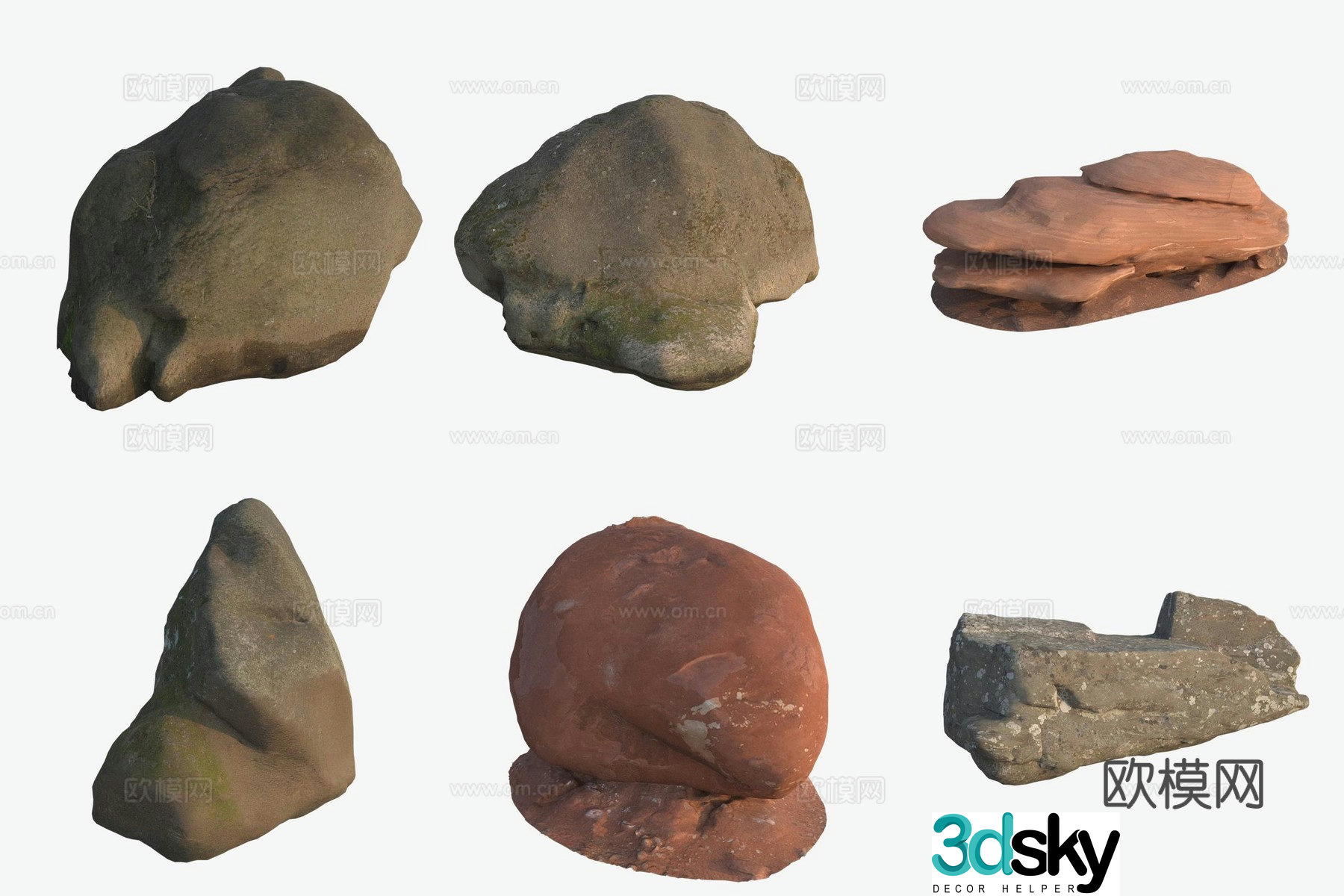 Big rocks by the sea 3d model
