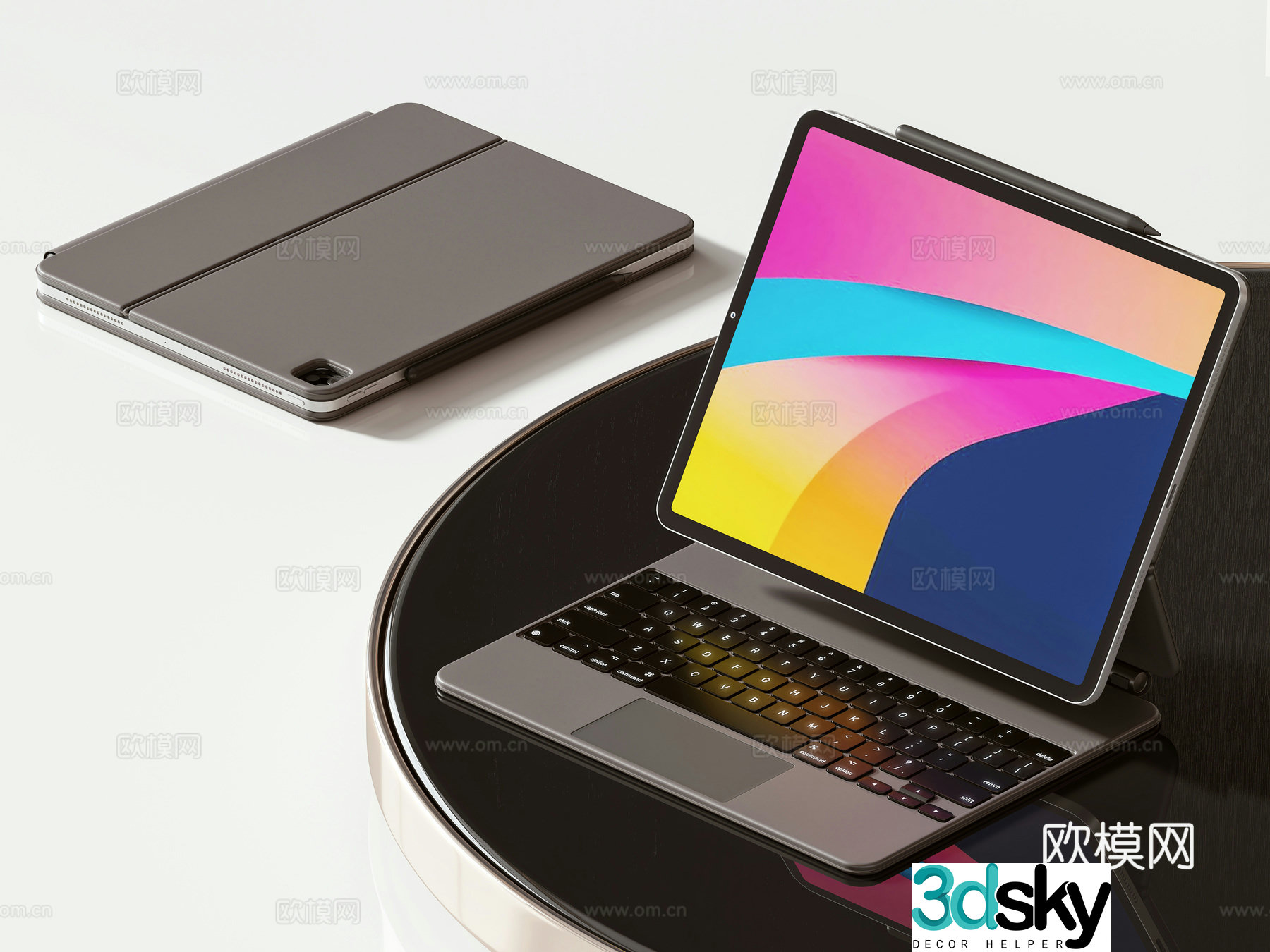 Modern tablet computer 3d model