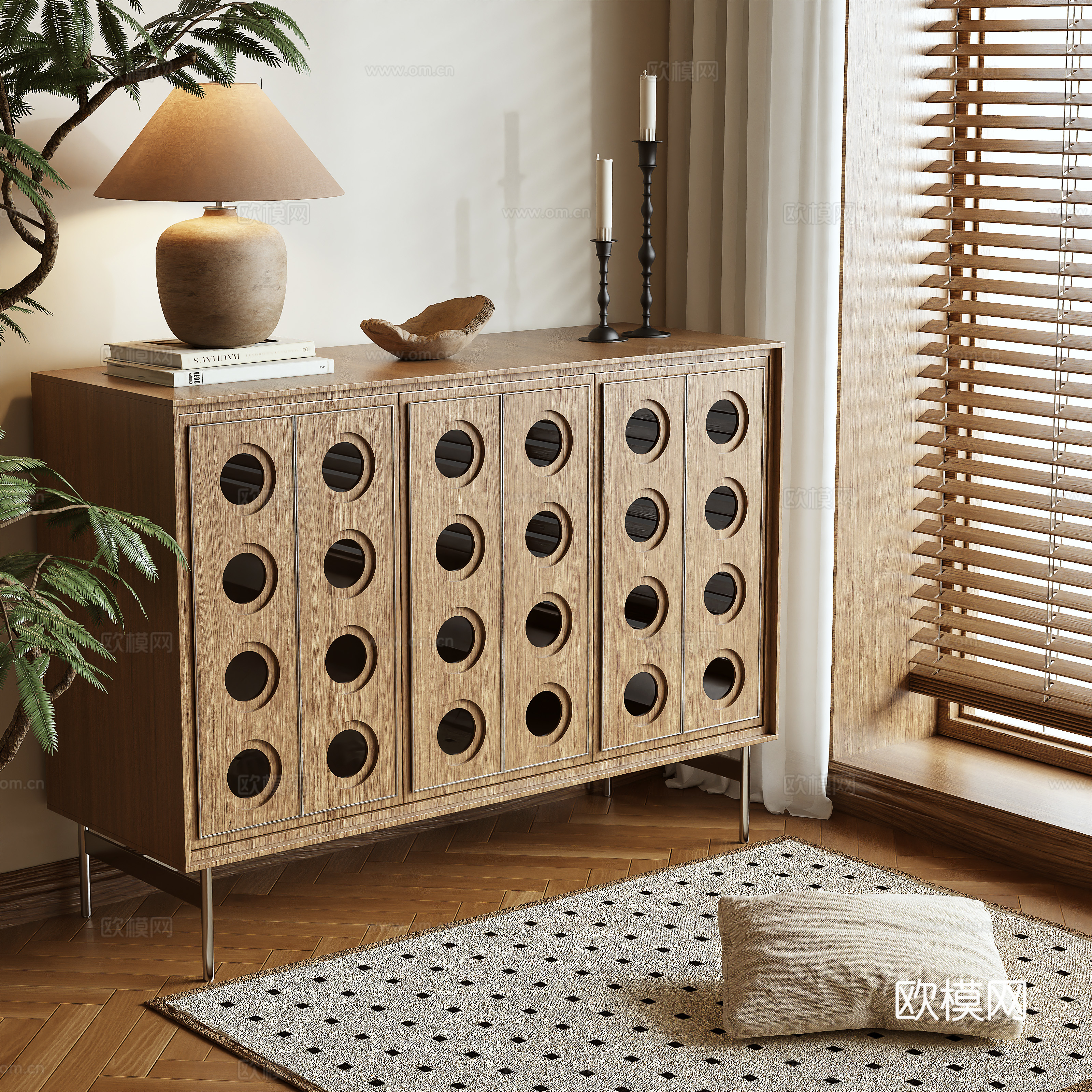 Log Wind Entrance Cabinet 3D Model