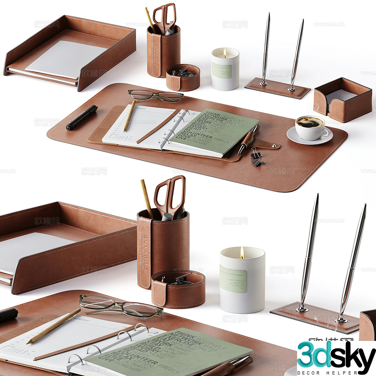 Modern light luxury office supplies 3D model