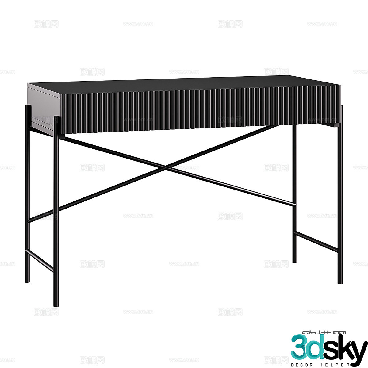 Modern simple desk desk simple desk study desk 3d model
