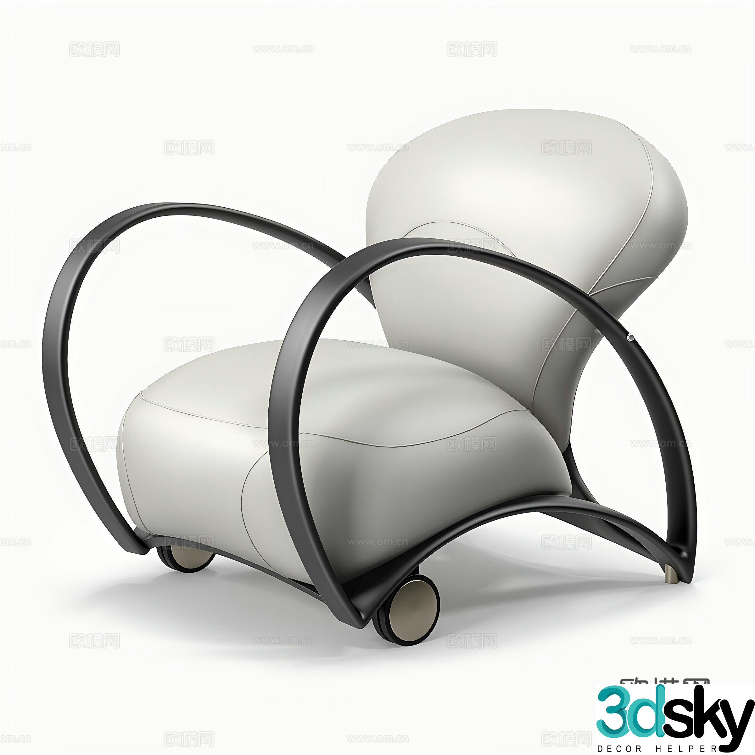 Simple leisure chair Art leisure chair Creative leisure chair Creative single chair Art single chair Armhandle 3d model