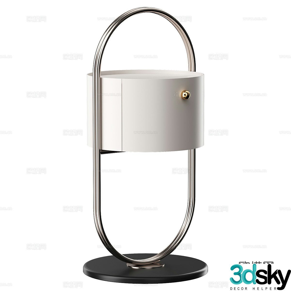 New Chinese style light luxury decorative desk lamp 3D model