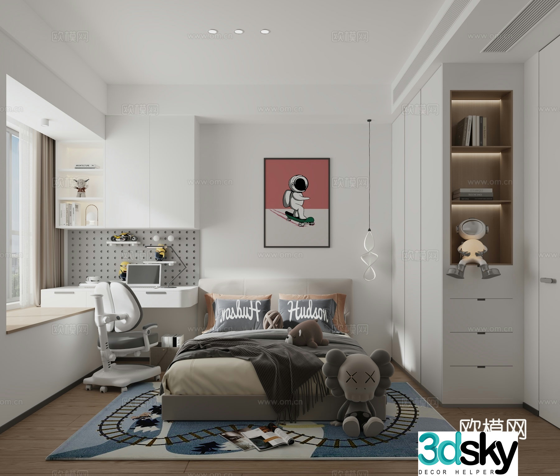 Modern children’s room 3d model