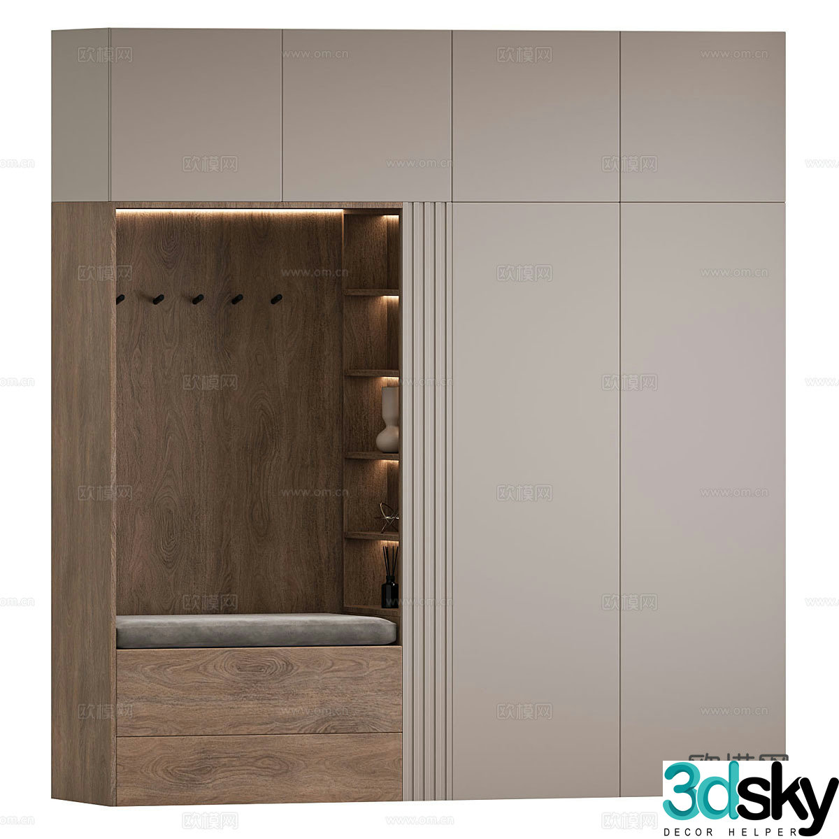 New Chinese shoe cabinet 3D model