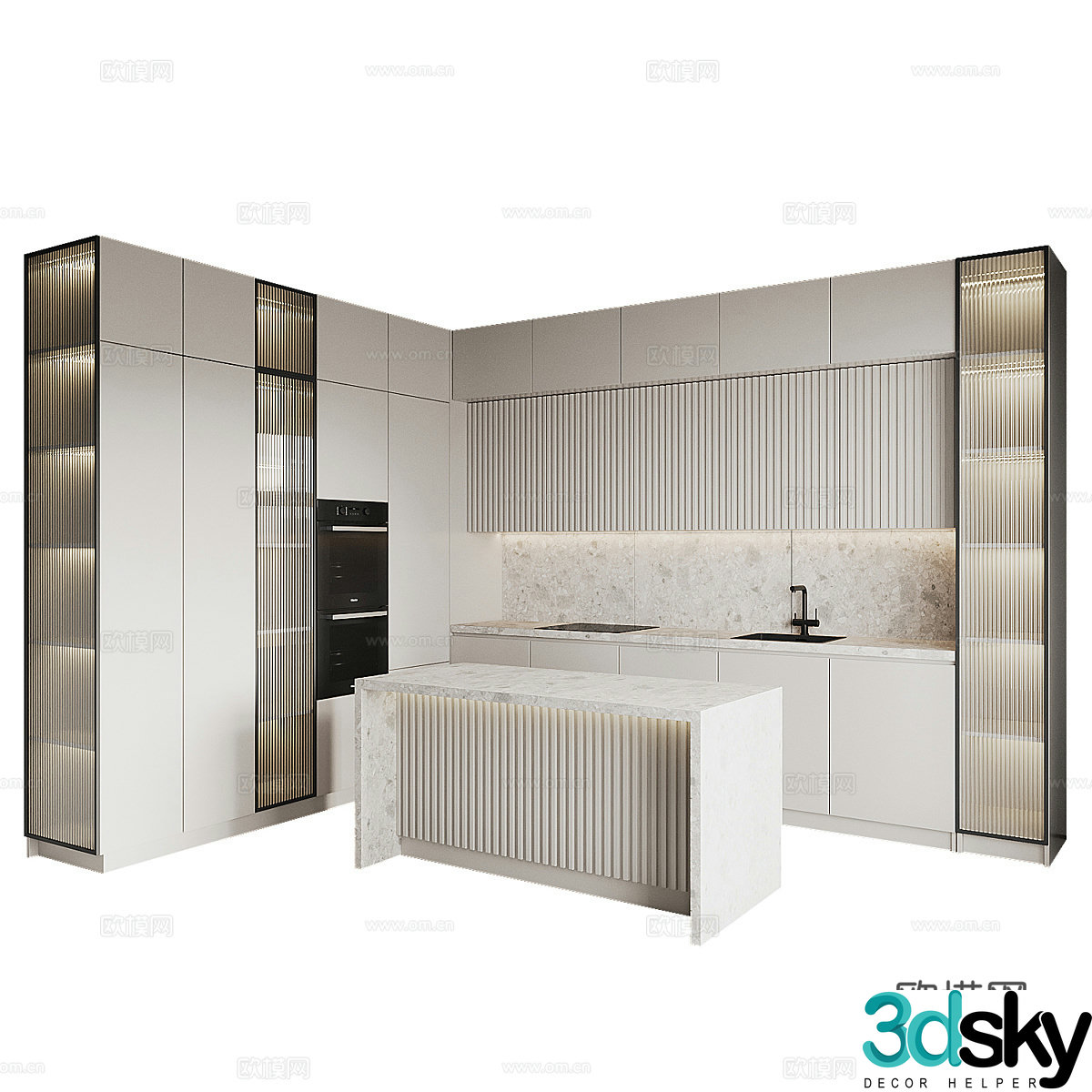 Modern Italian minimalist cabinet 3d model