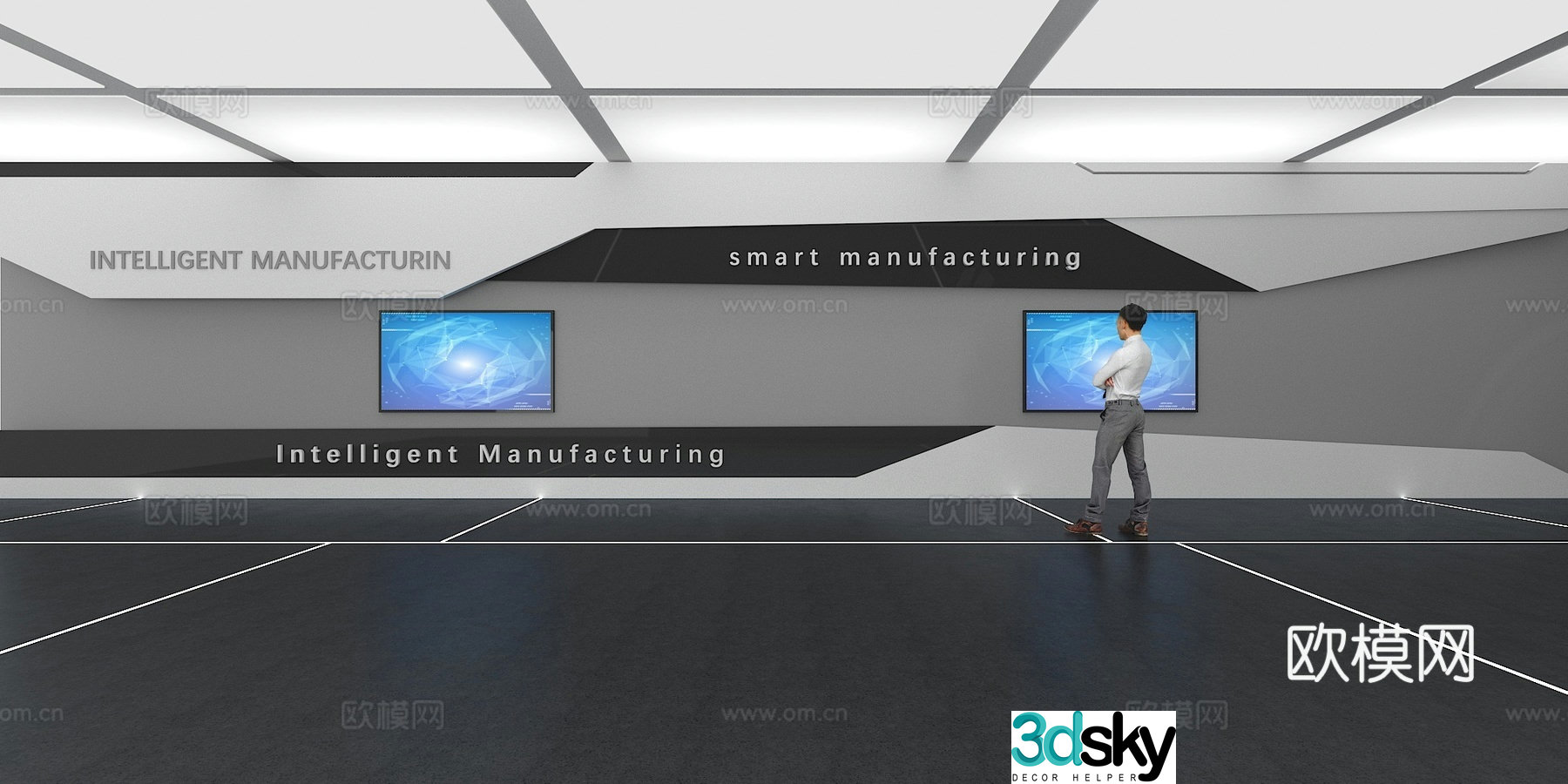Cultural wall Corporate culture wall Display wall Classroom Exhibition hall Campus culture Corridor 3D model