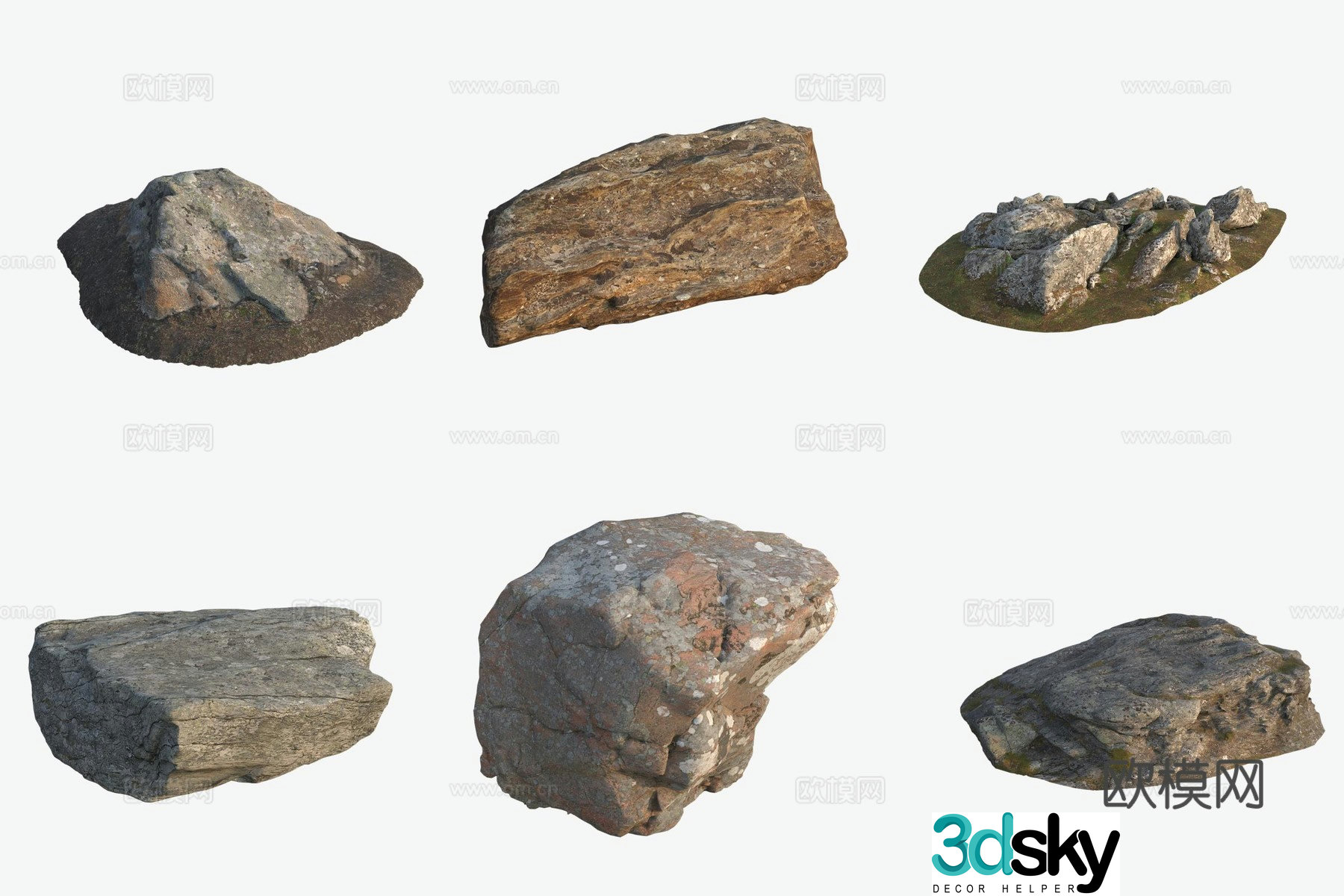 Big rocks by the sea 3d model