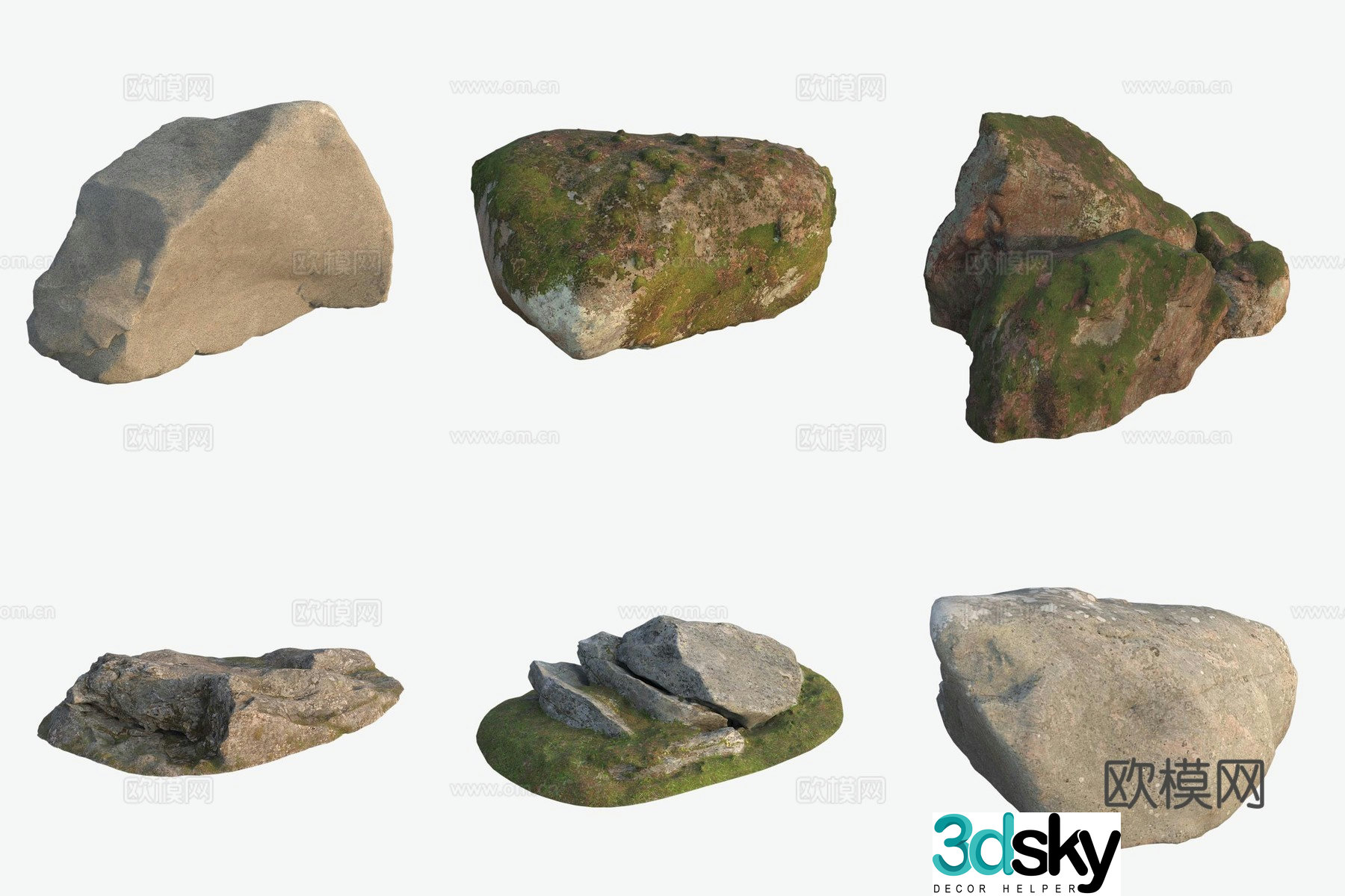 Big rocks by the sea 3d model
