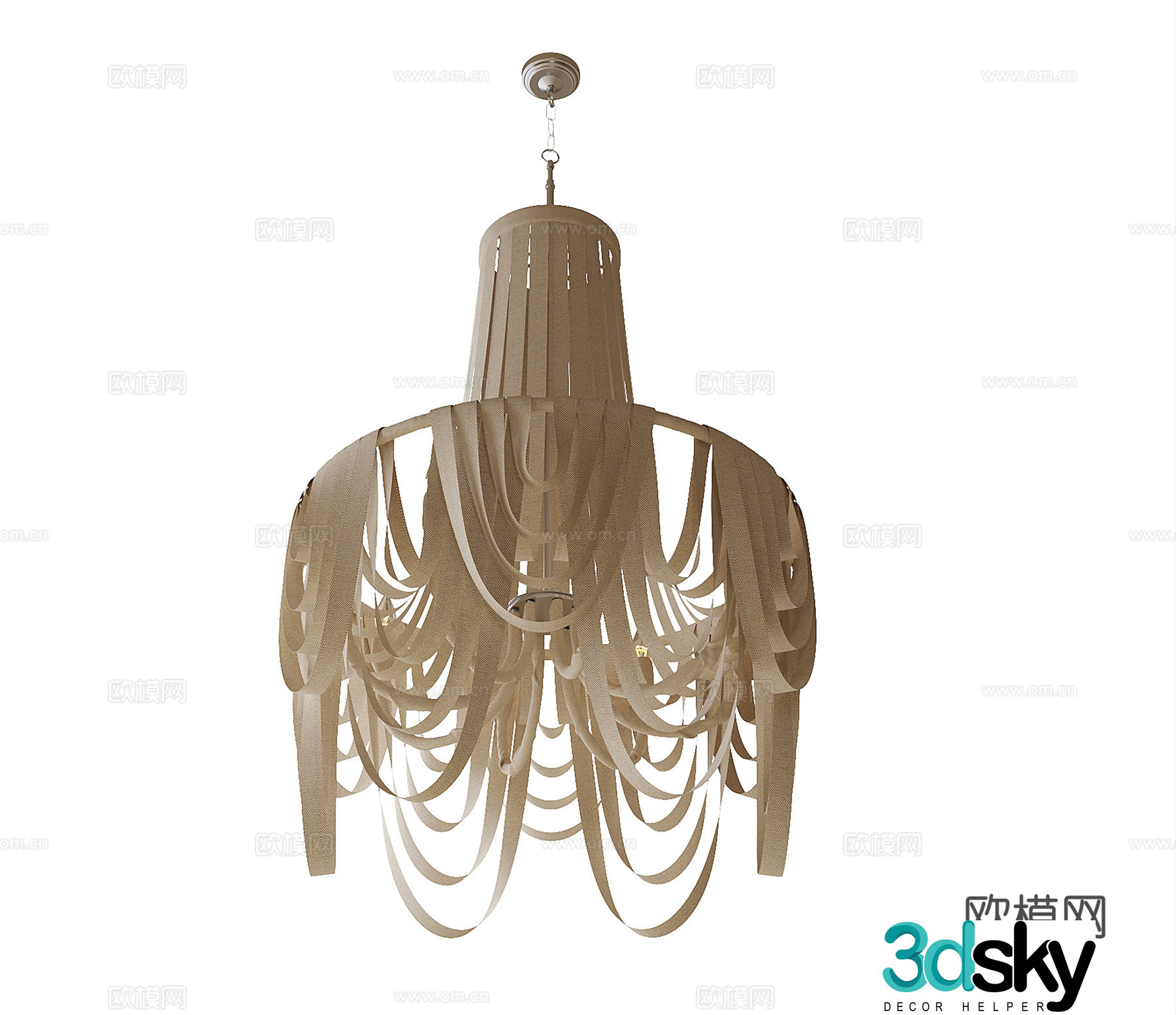Modern chandelier 3d model