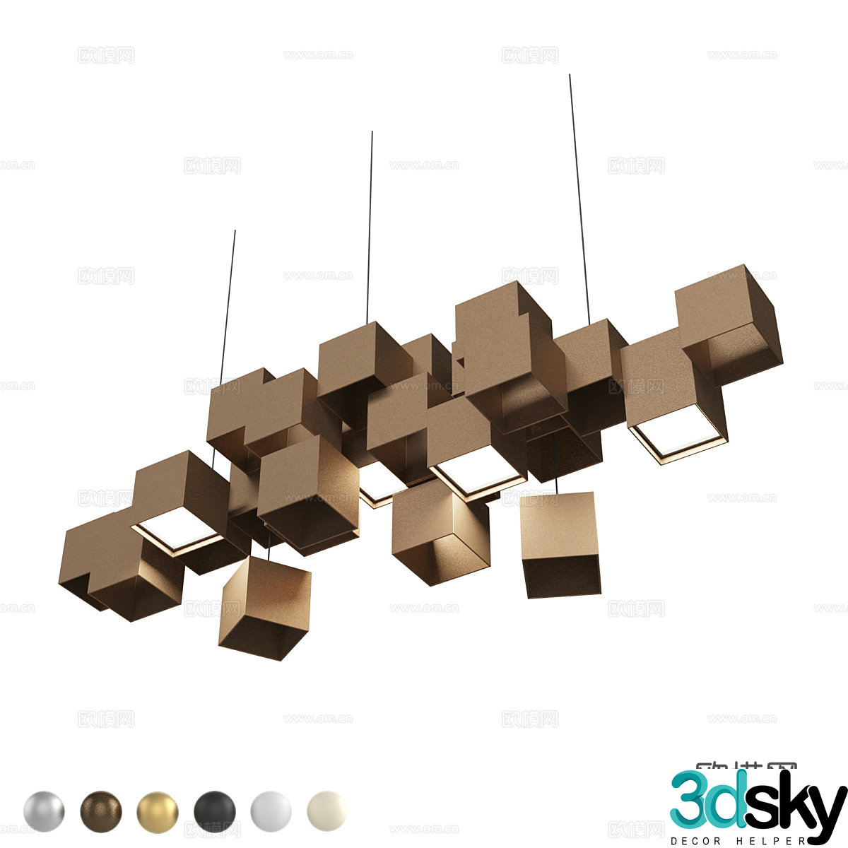 Light luxury chandeliers Hotel chandeliers Decorative chandeliers Lobby chandeliers Sales office chandeliers Hall chandeliers 3D model