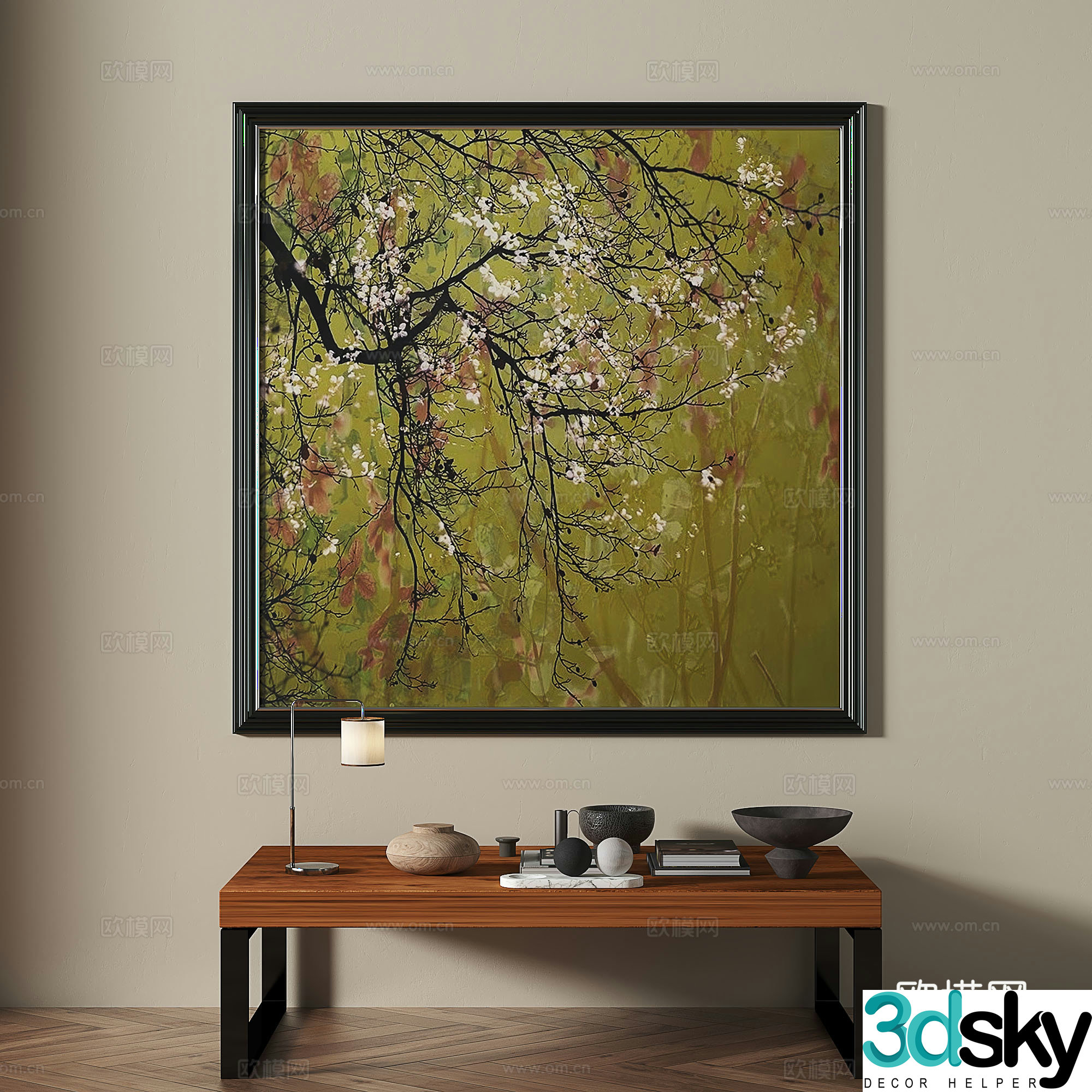 Modern medieval retro decorative painting 3d model
