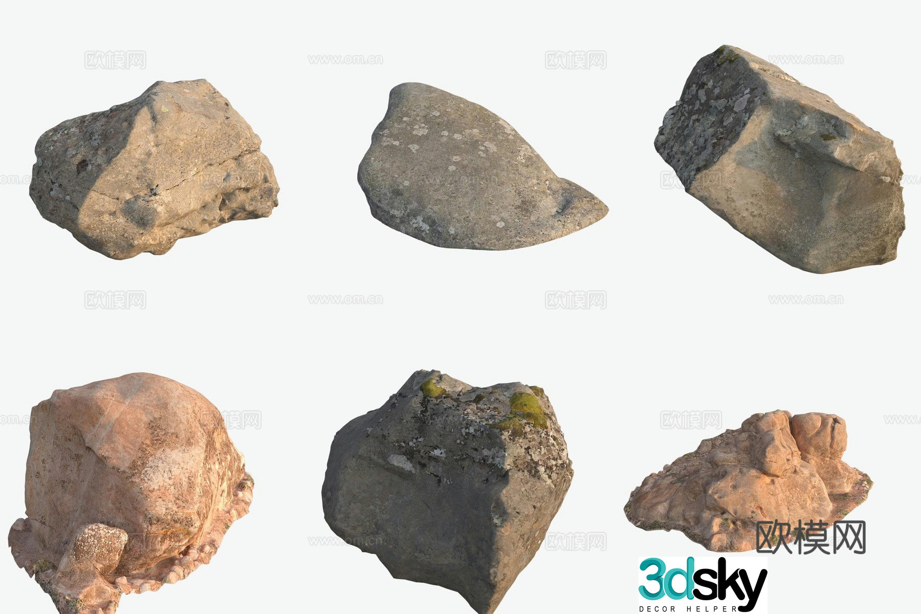 Big rocks by the sea 3d model
