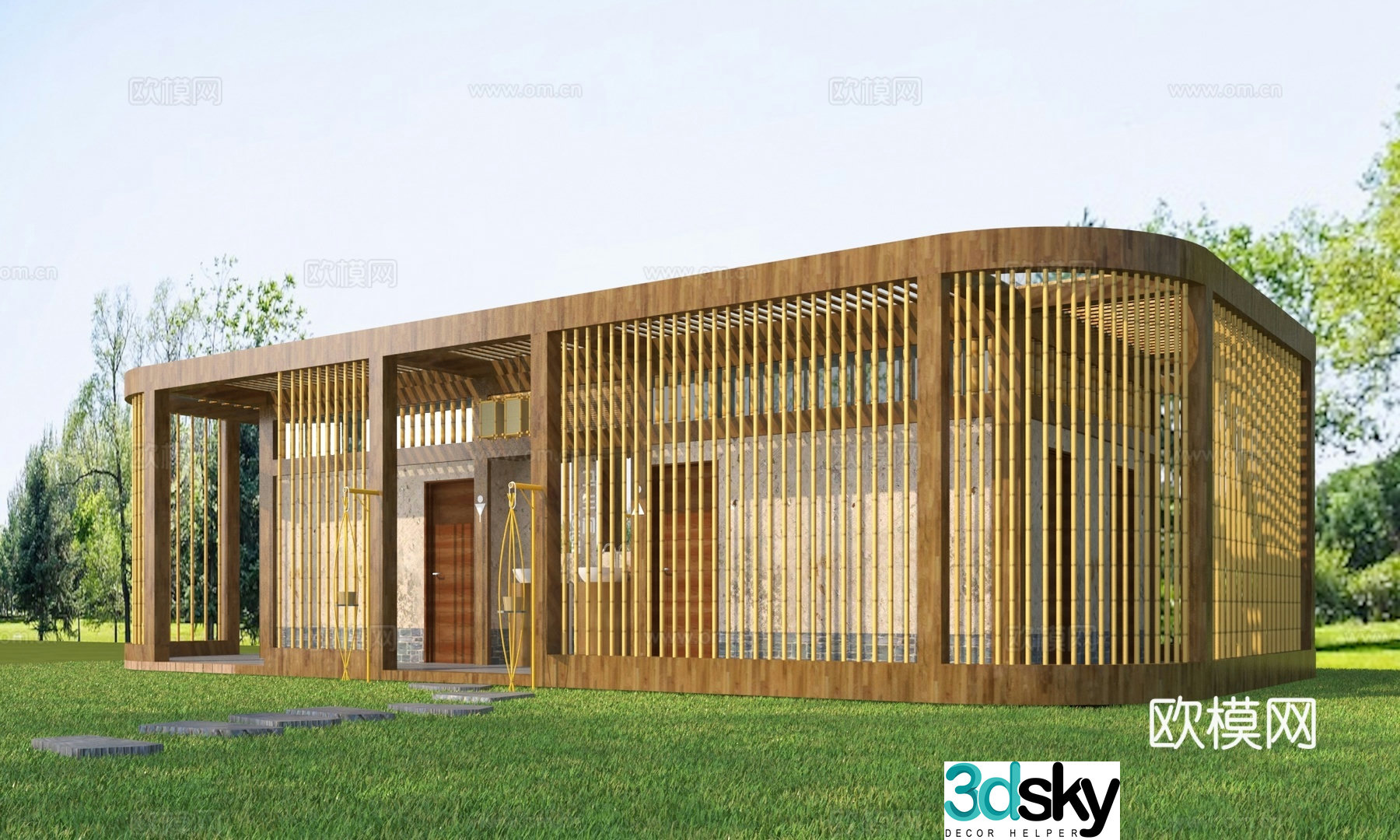 Modern public toilet 3d model