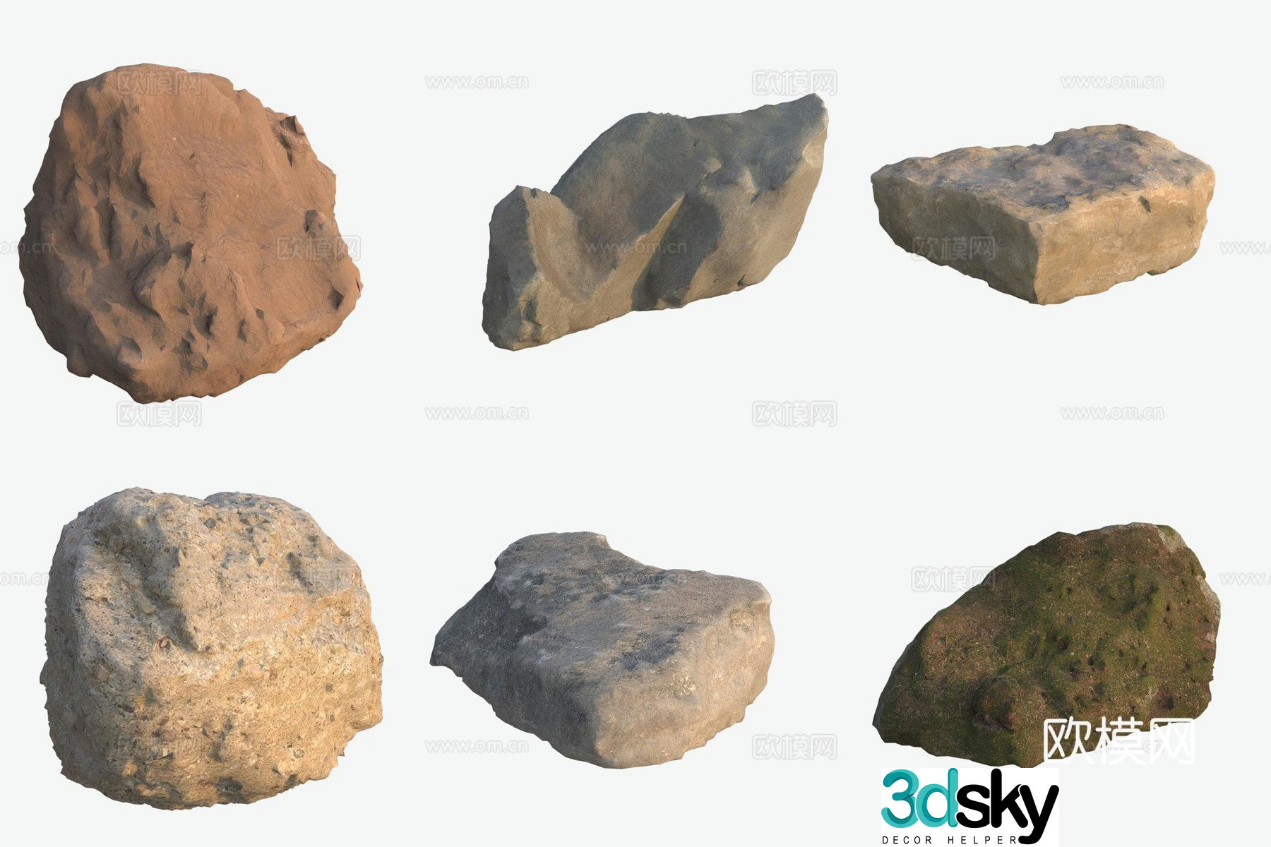 Big rocks by the sea 3d model