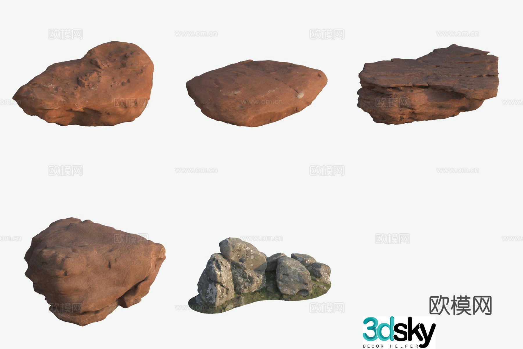 Big rocks by the sea 3d model