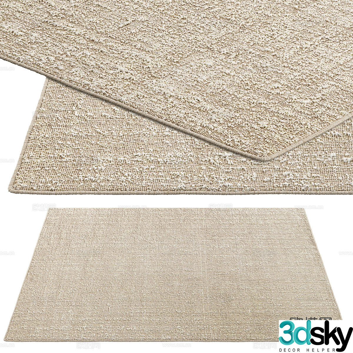 New Chinese Wasabi Serge Carpet 3D Model