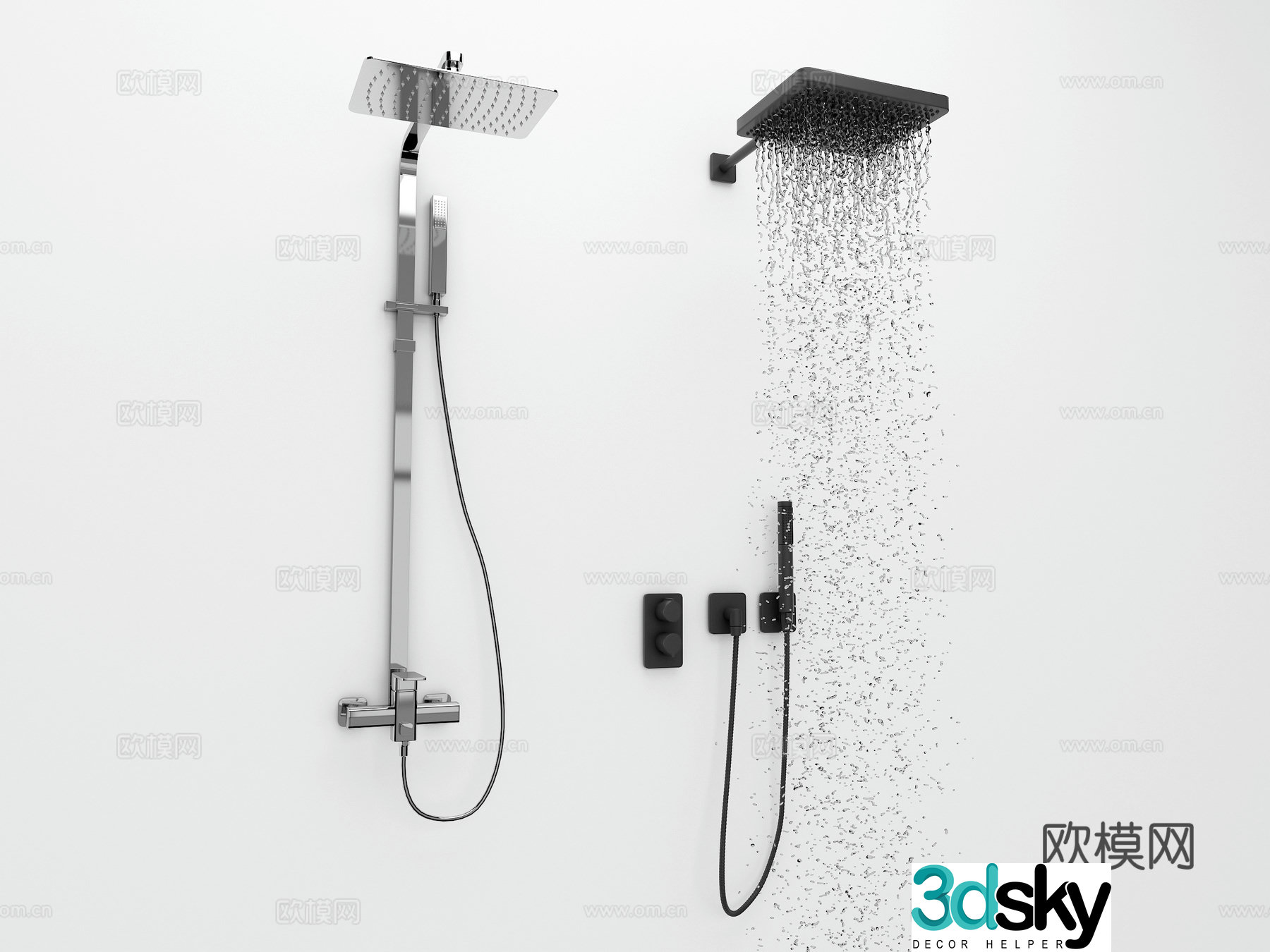 Shower shower nozzle Shower Bathroom hardware 3D model