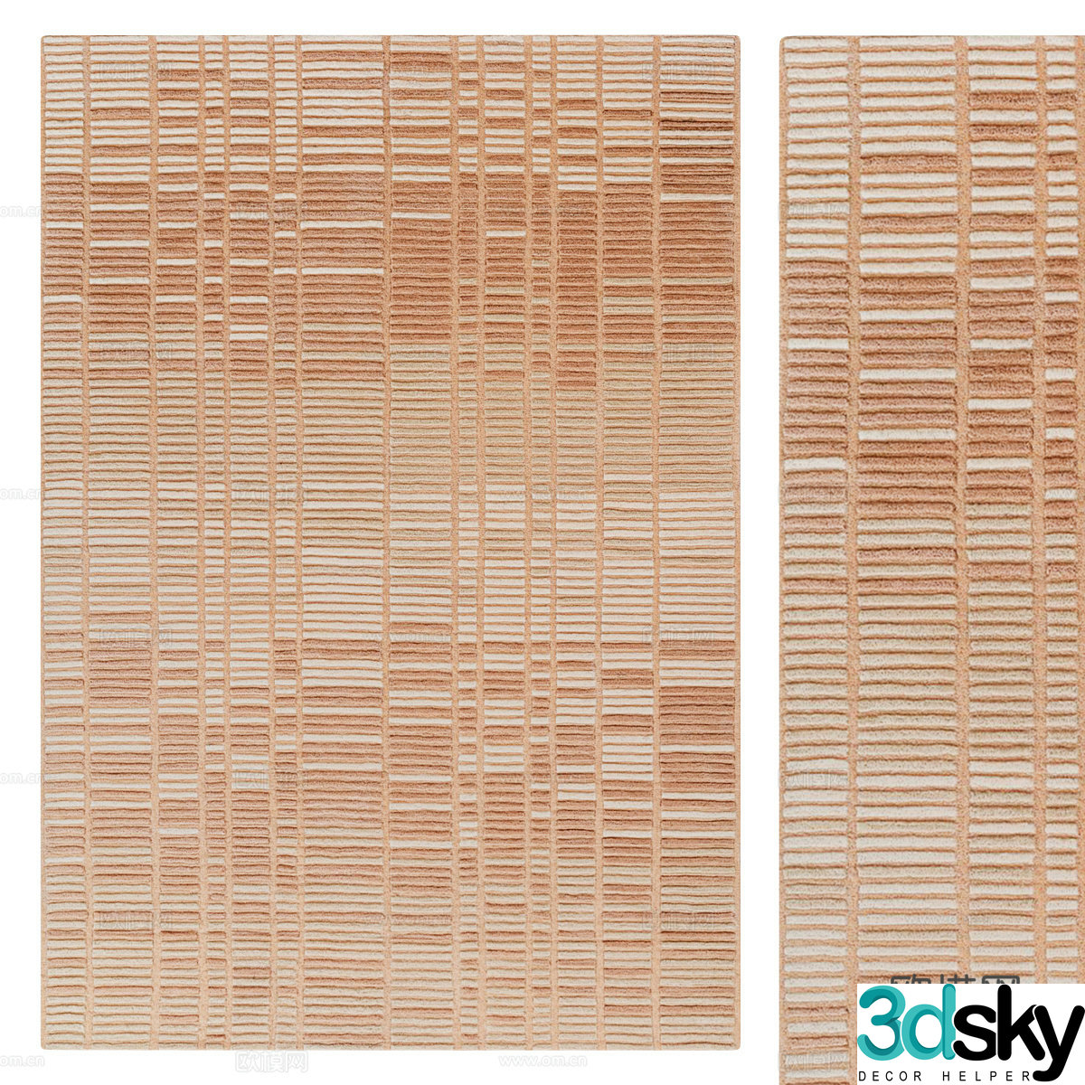 New Chinese style fabric carpet 3D model