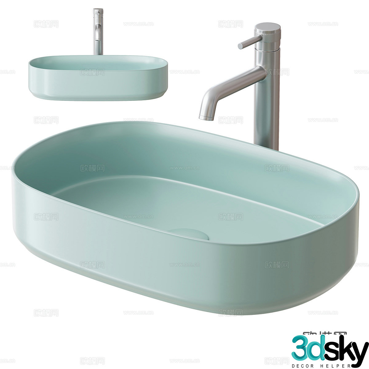 New Chinese style ceramic washbasin washbasin 3D model