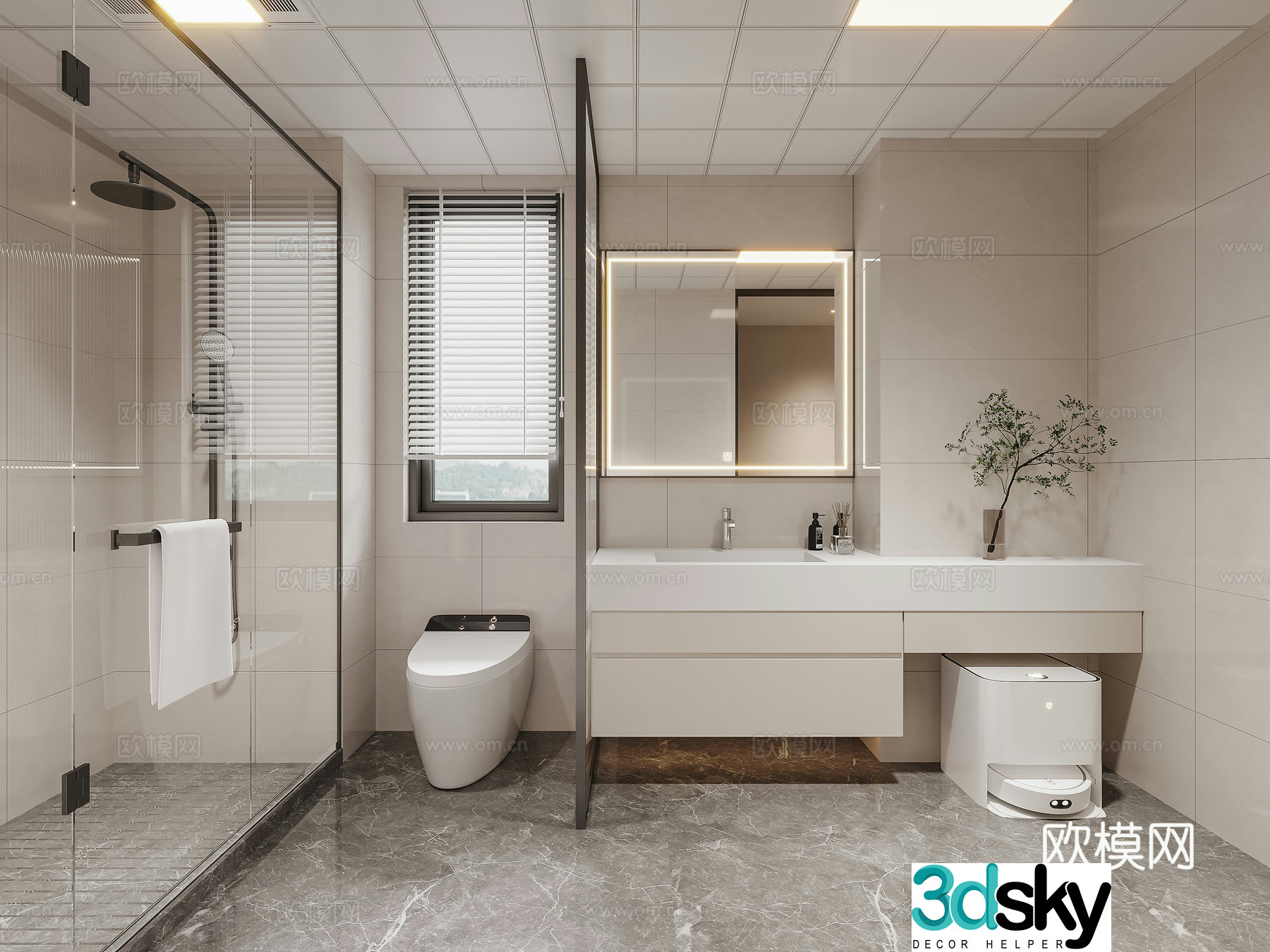 Modern bathroom 3d model