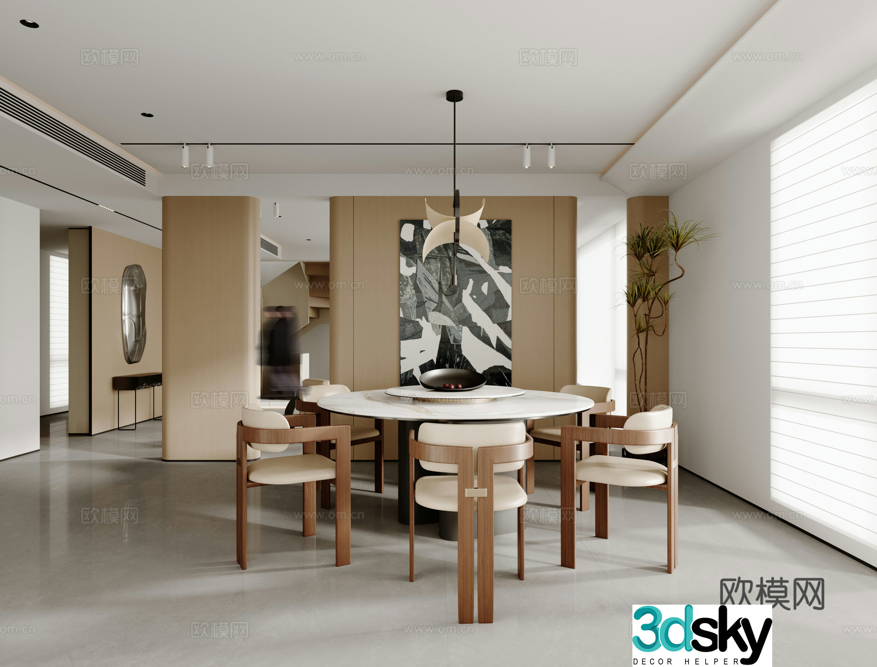 Modern restaurant 3d model