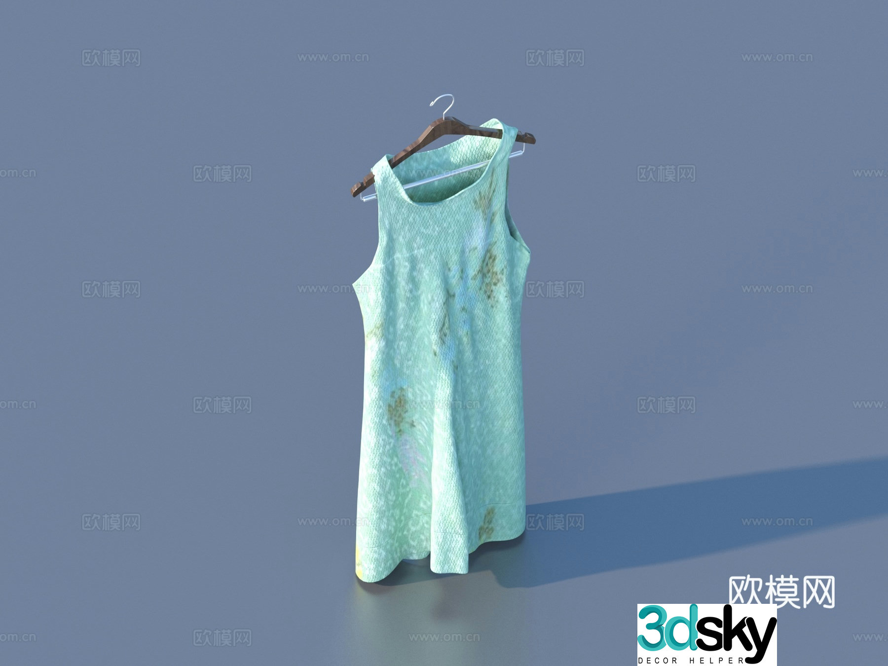 Women’s skirt Cheongsam Robe Hanfu Clothes Ancient Costume 3D Model
