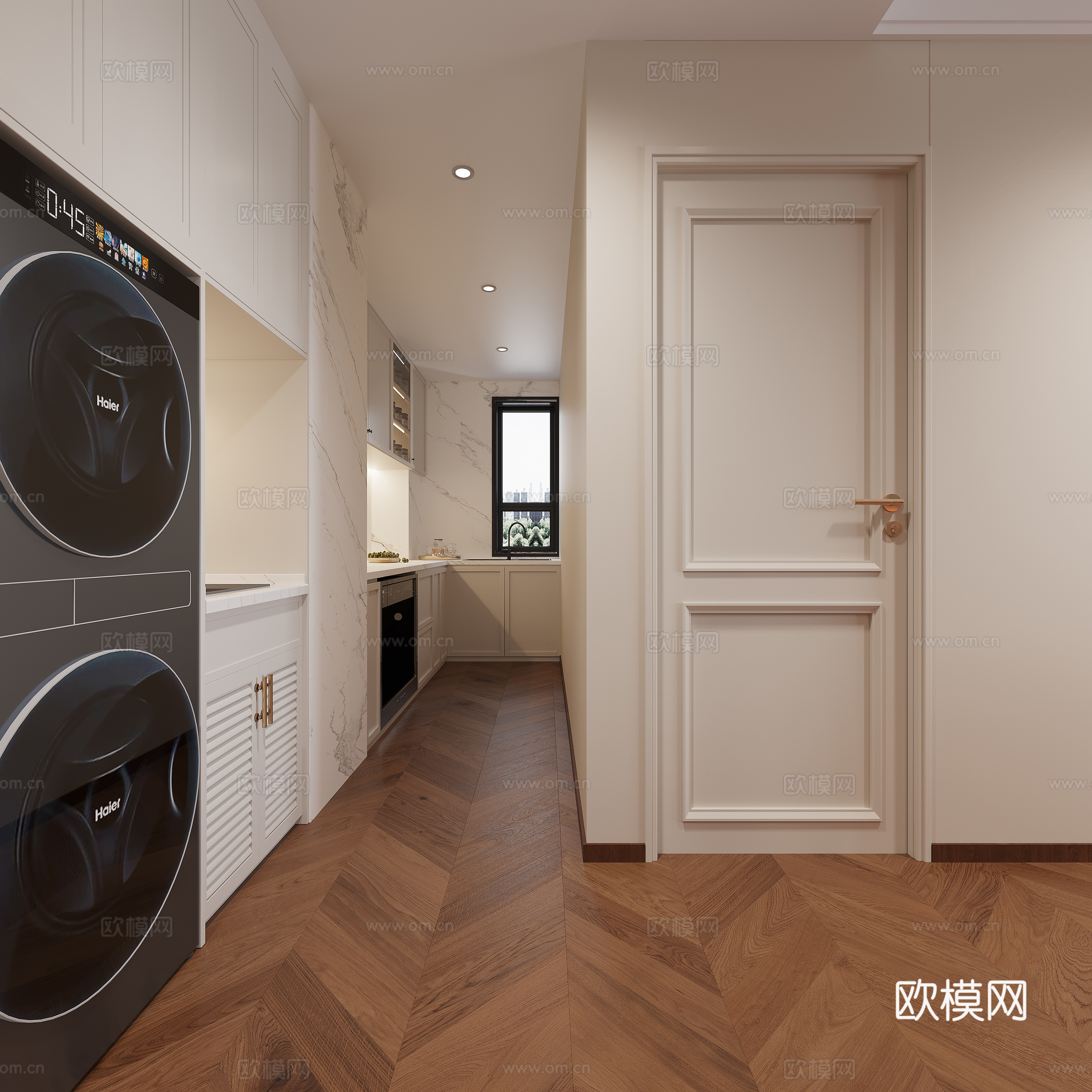 Middle style kitchen 3d model