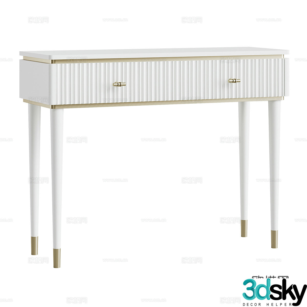 Modern simple desk desk simple desk study desk 3d model