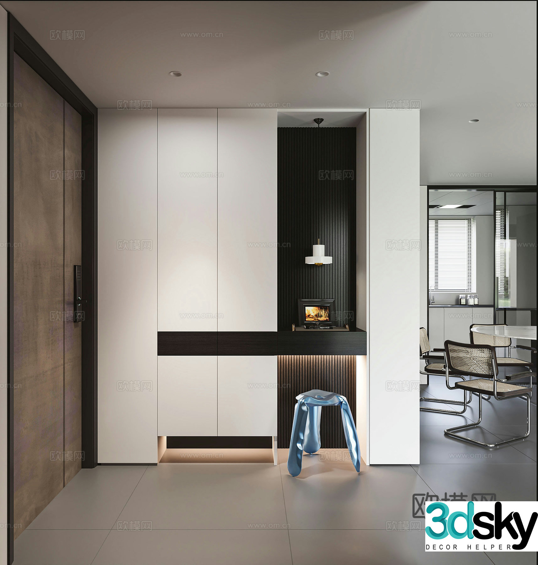 Modern entrance 3D model