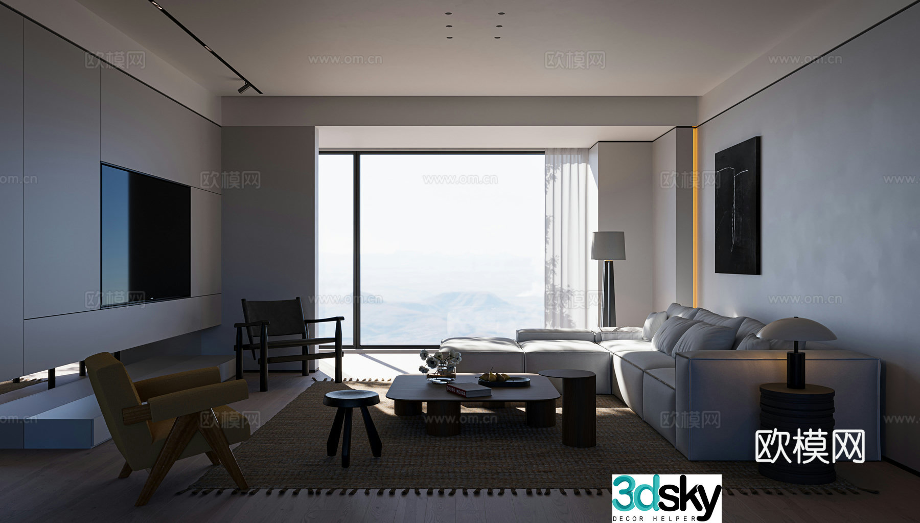 Wasabi modern living room 3d model