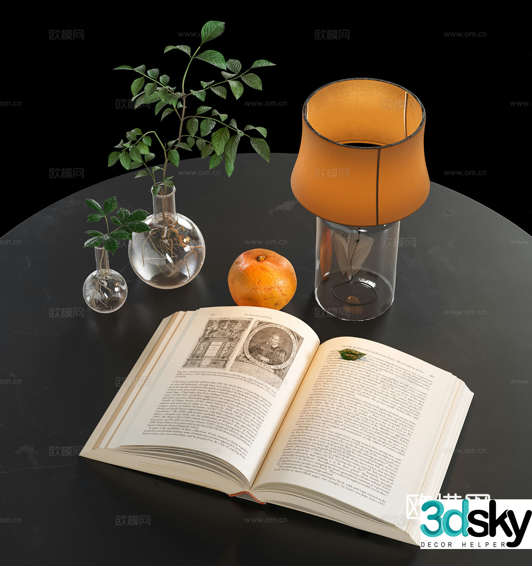 Modern jewelry ornaments 3d model