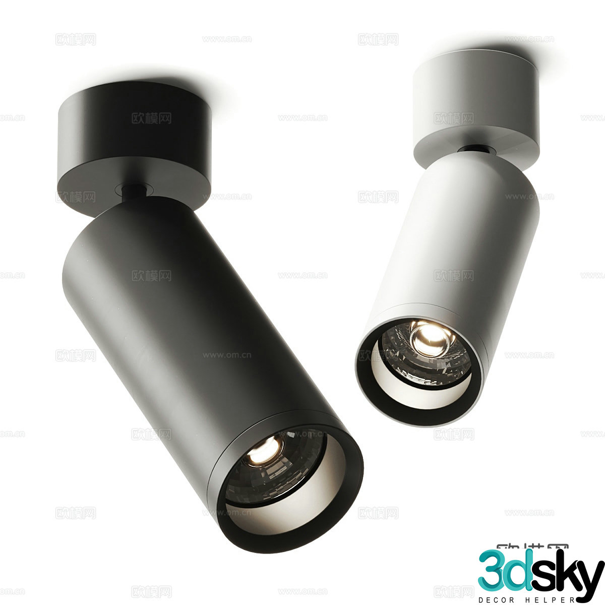 Modern minimalist spotlight 3D model