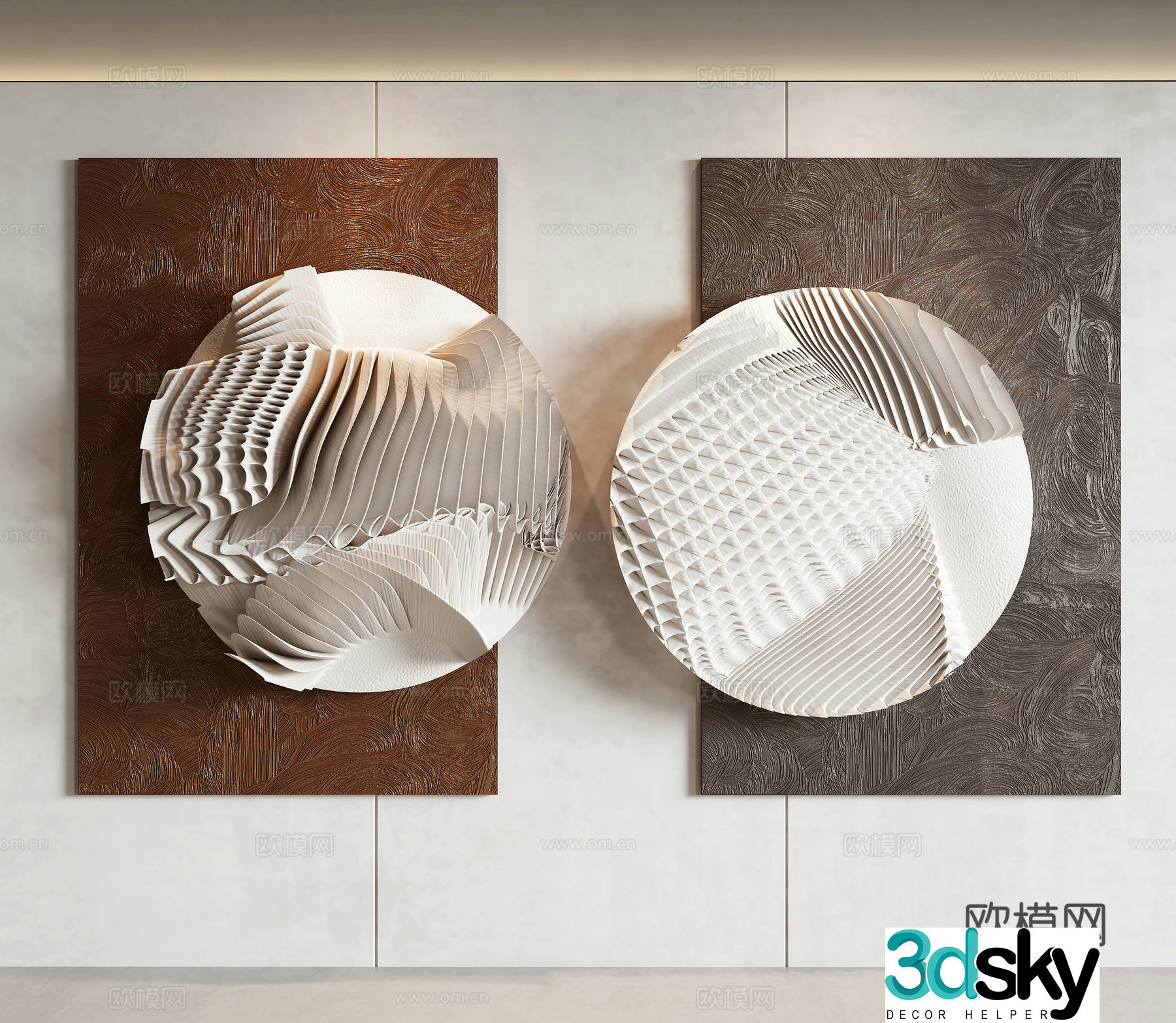 Modern wall decoration pendant 3D model