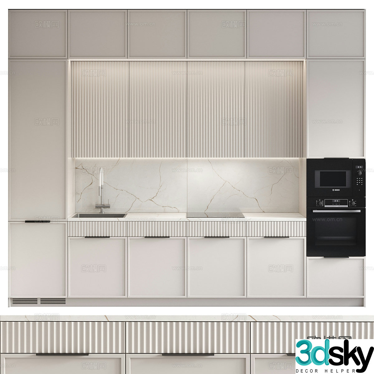 Modern Italian cabinet 3d model