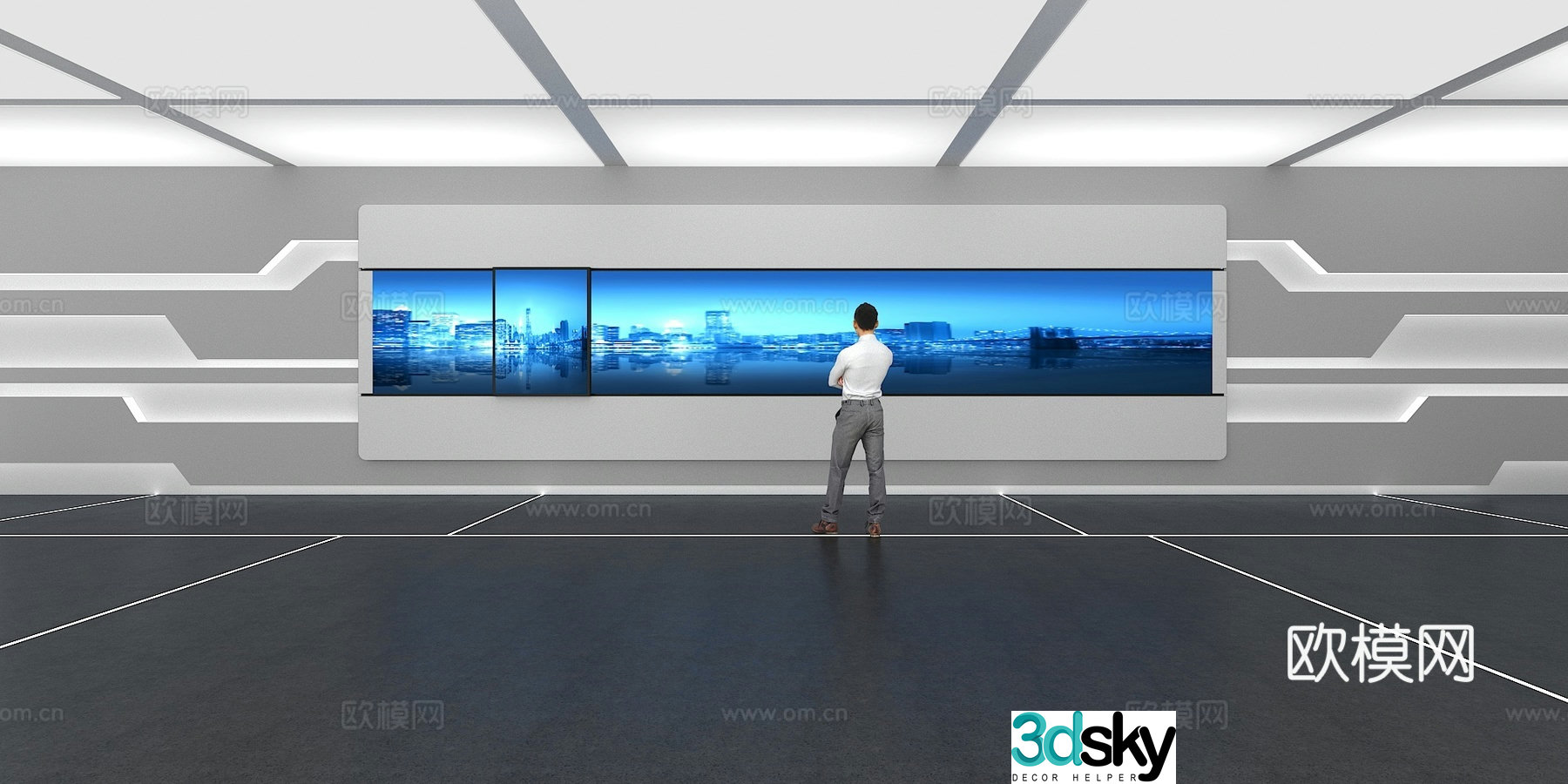 Cultural wall Corporate culture wall Display wall Classroom Exhibition hall Campus culture Corridor 3D model