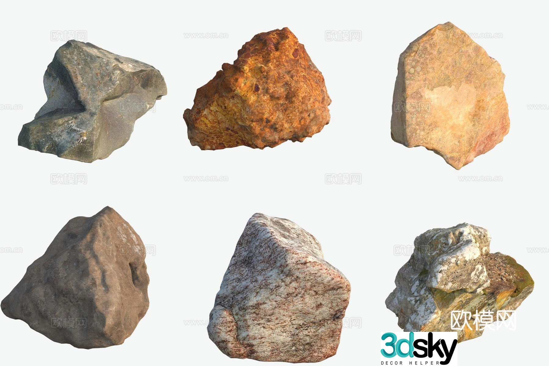 Big rocks by the sea 3d model